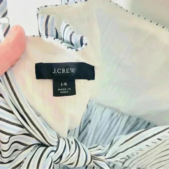 J. Crew Tie-Back Tiered Dress Stripe - Picture 3 of 11